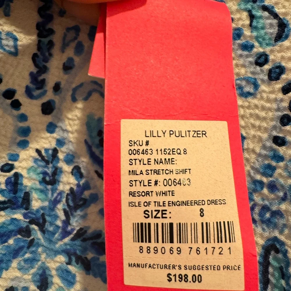 NWT Lilly Pulitzer - Mila Stretch Shift Dress - Size 8 - Picture 2 of 6